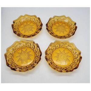 L.E. Smith Moon and Stars Individual Ashtray Set of Four